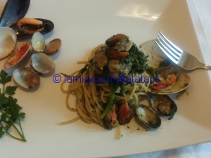 spaghetti con broccoli e frutti di mare 023