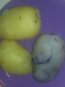 ceci,patate vitellotte e baccala' a modo mio 003